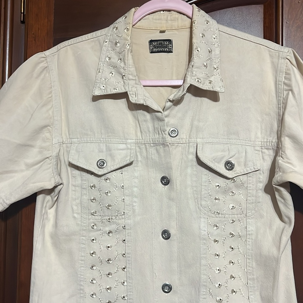 BENTINI beige button down shirt dress Size EU 42 = US 6 NEW w/o tags - Picture 3 of 8